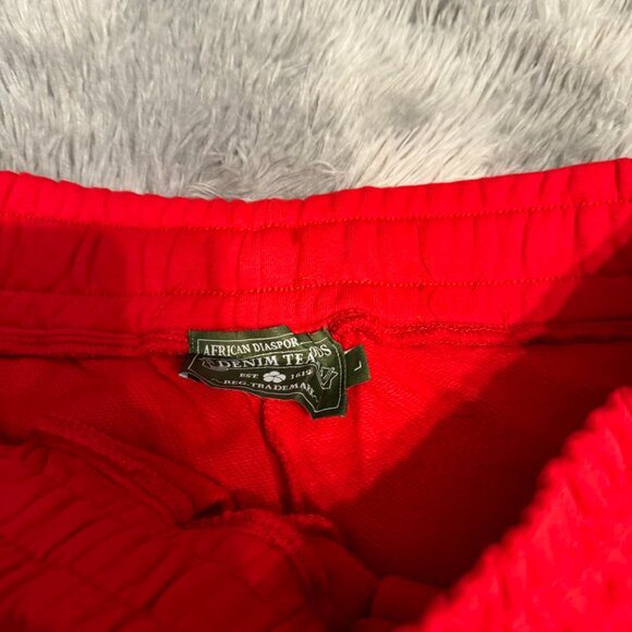 Denim Tears The Cotton Wreath Red Sweatpants Men’s Size Large - Picture 2 of 3